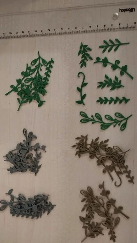 Lot de 42 embellissements nature feuilles feuillage